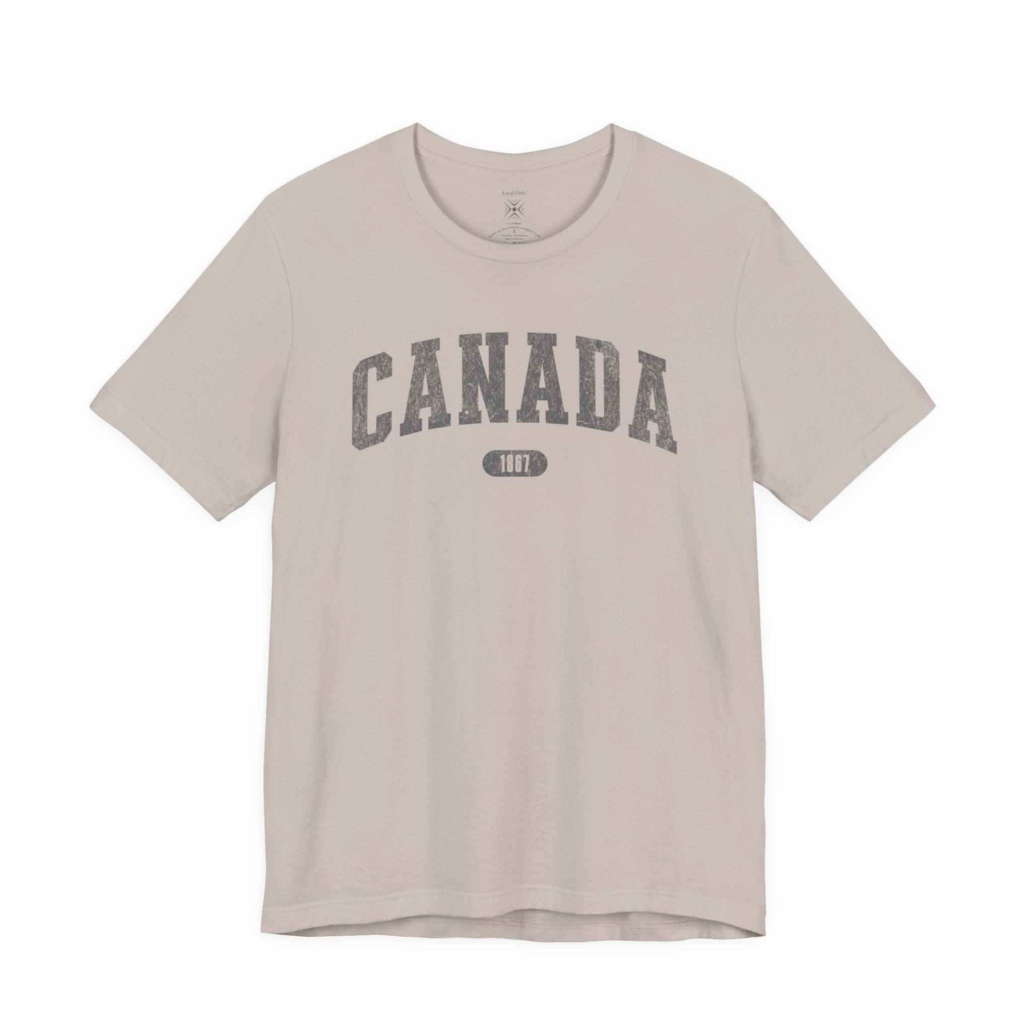 Canada 1867 Vintage Collegiate T-Shirt – Grey Graphic – Neutrals