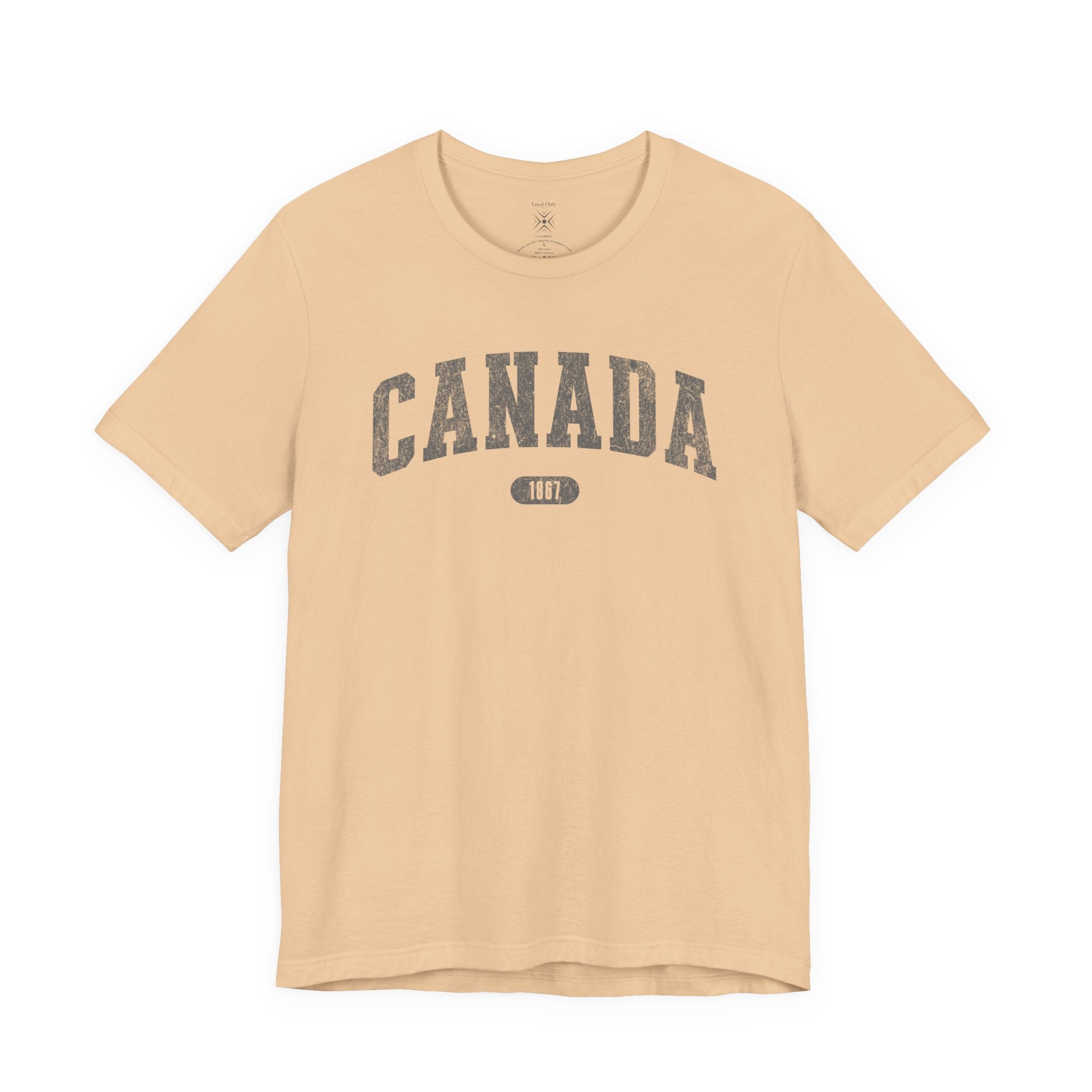 Canada 1867 Vintage Collegiate T-Shirt – Grey Graphic – Neutrals