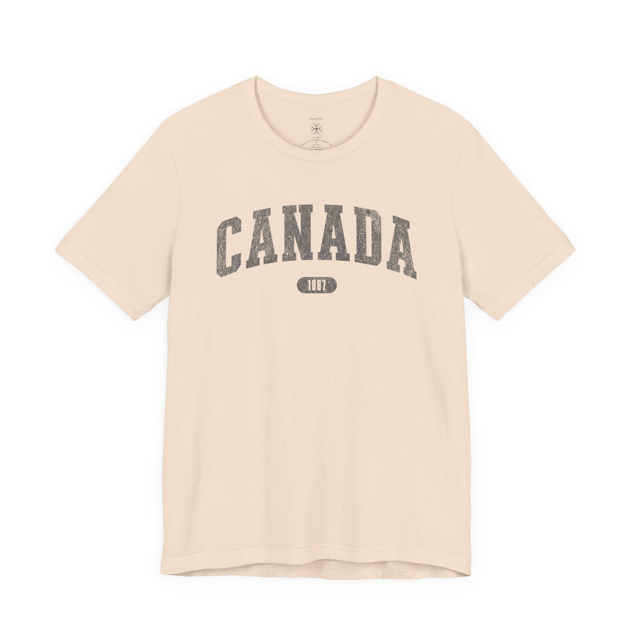 Canada 1867 Vintage Collegiate T-Shirt – Grey Graphic – Neutrals