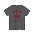 Canada Home To Skiing Vintage Athletic T-Shirt – Burgundy Red Graphic