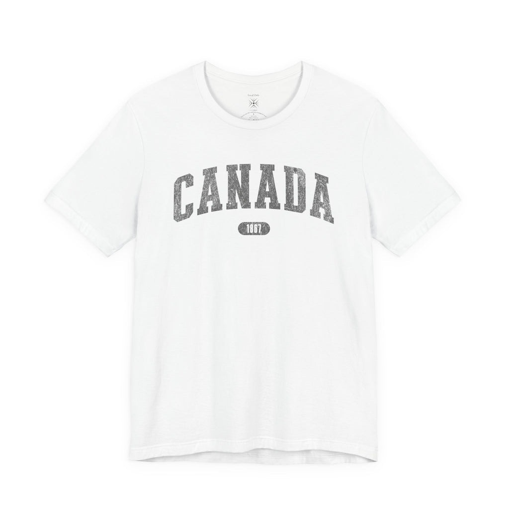 Canada 1867 Vintage Collegiate T-Shirt – Grey Graphic – Neutrals