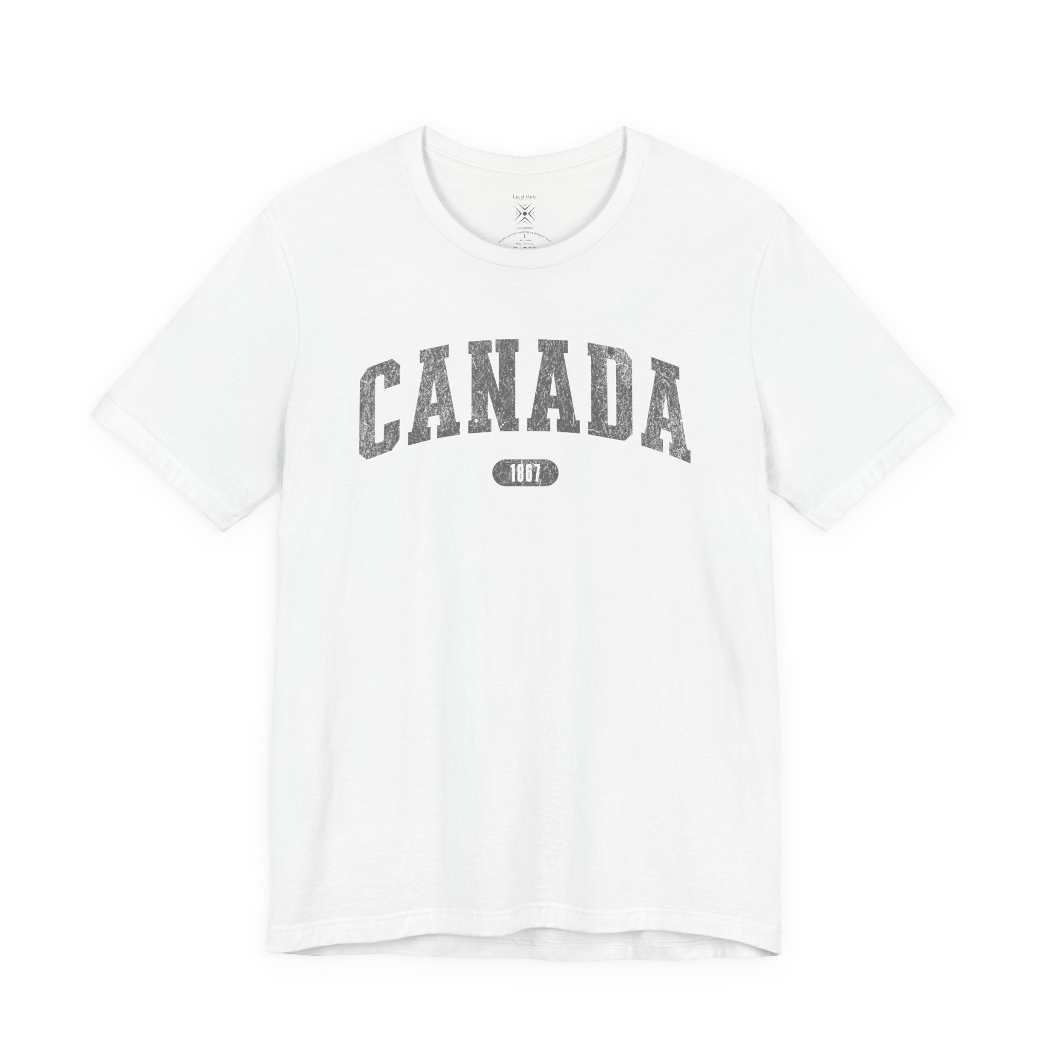 Canada 1867 Vintage Collegiate T-Shirt – Grey Graphic – Neutrals
