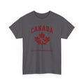 Canada Home to Snowboarding Vintage Maple Leaf T-Shirt – Burgundy Red Graphic