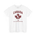 Canada Home To Speed Skating Vintage Collegiate T-Shirt – Burgundy Red Graphic Tee