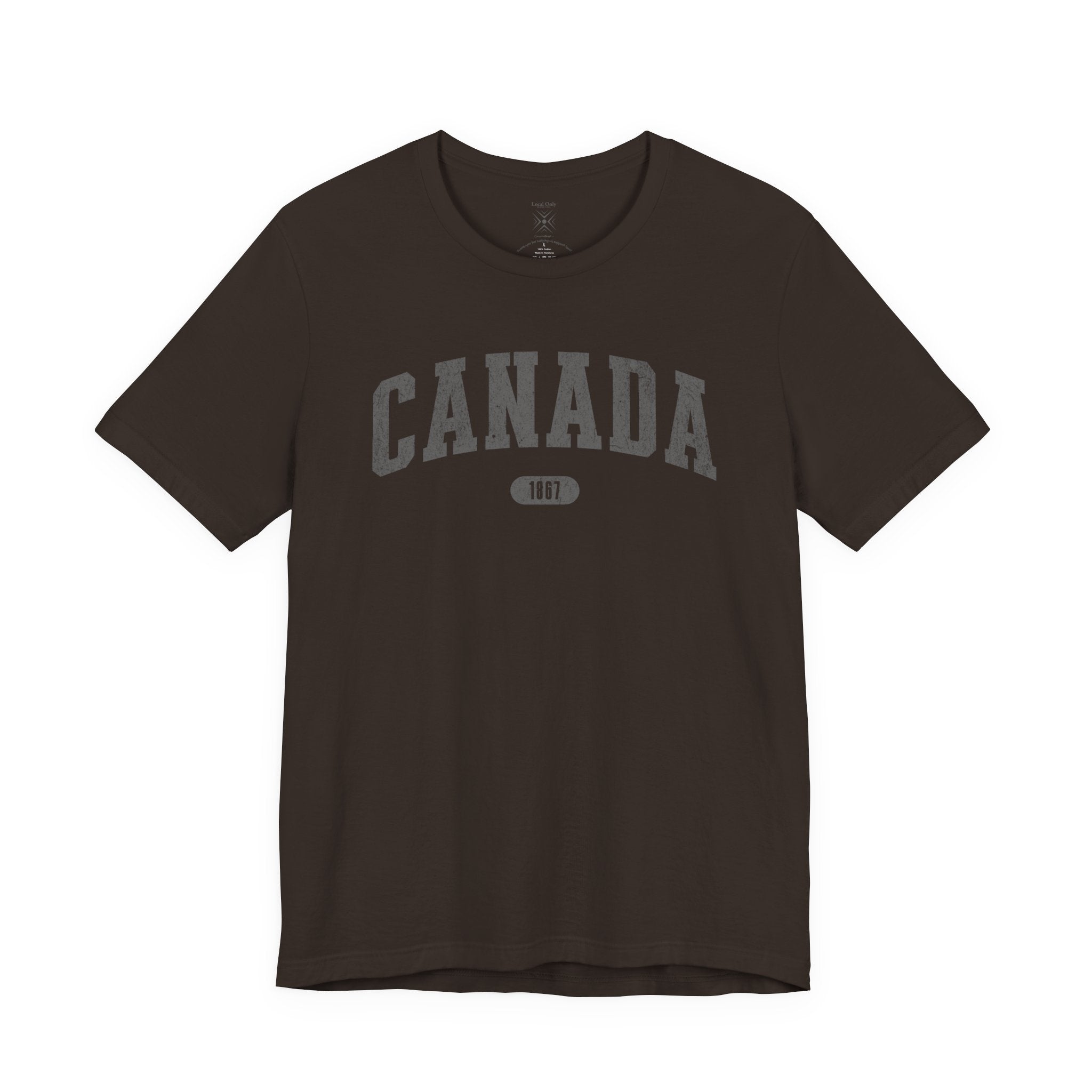 Canada 1867 Vintage Collegiate T-Shirt – Grey Graphic – Neutrals