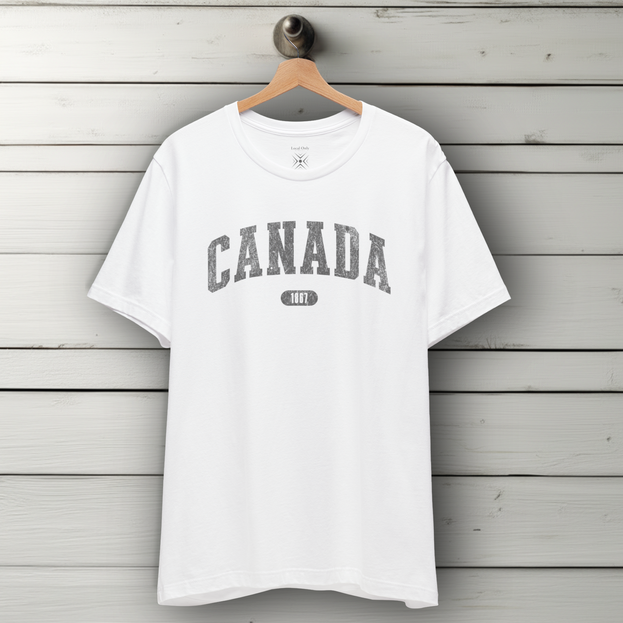 Canada 1867 Vintage Collegiate T-Shirt – Grey Graphic – Neutrals