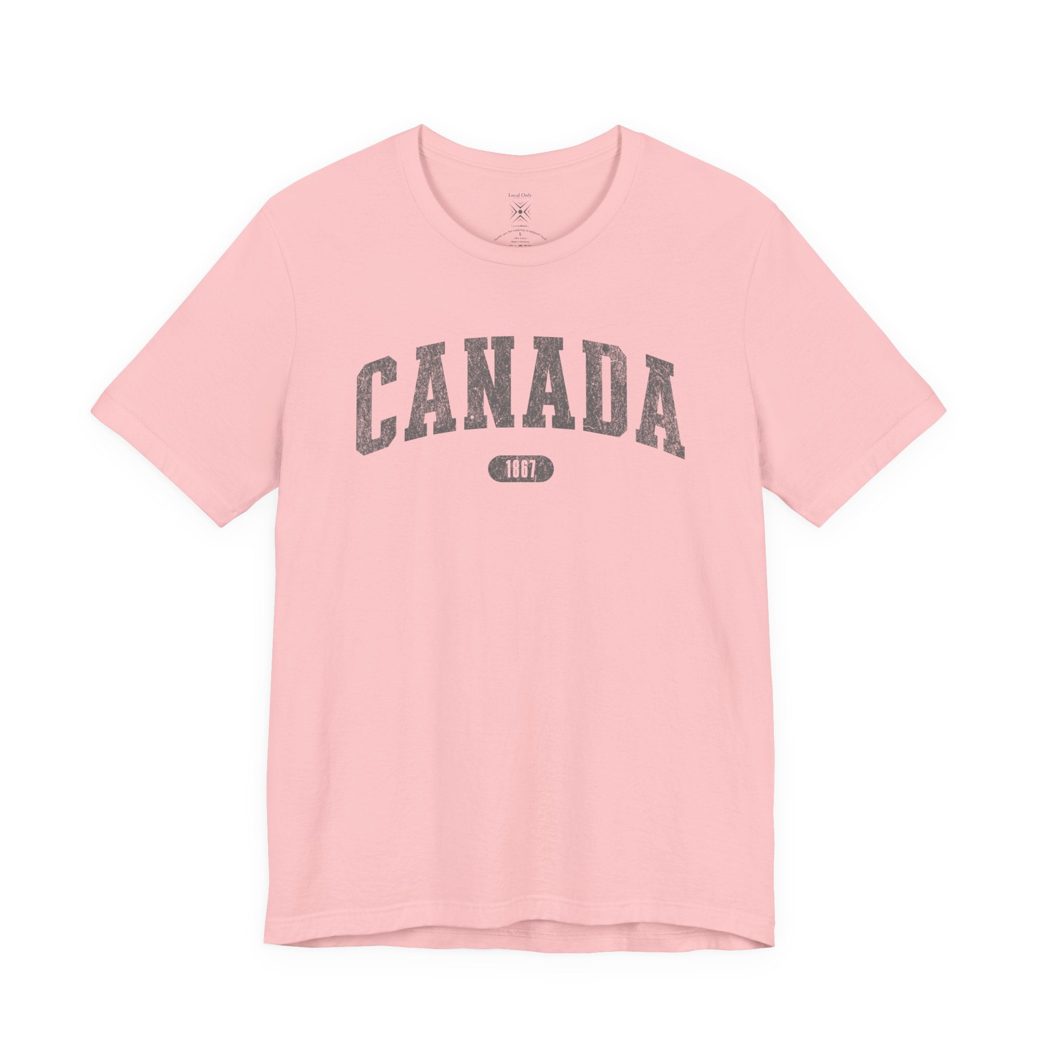 Canada 1867 Vintage Collegiate T-Shirt – Grey Graphic – Colourful