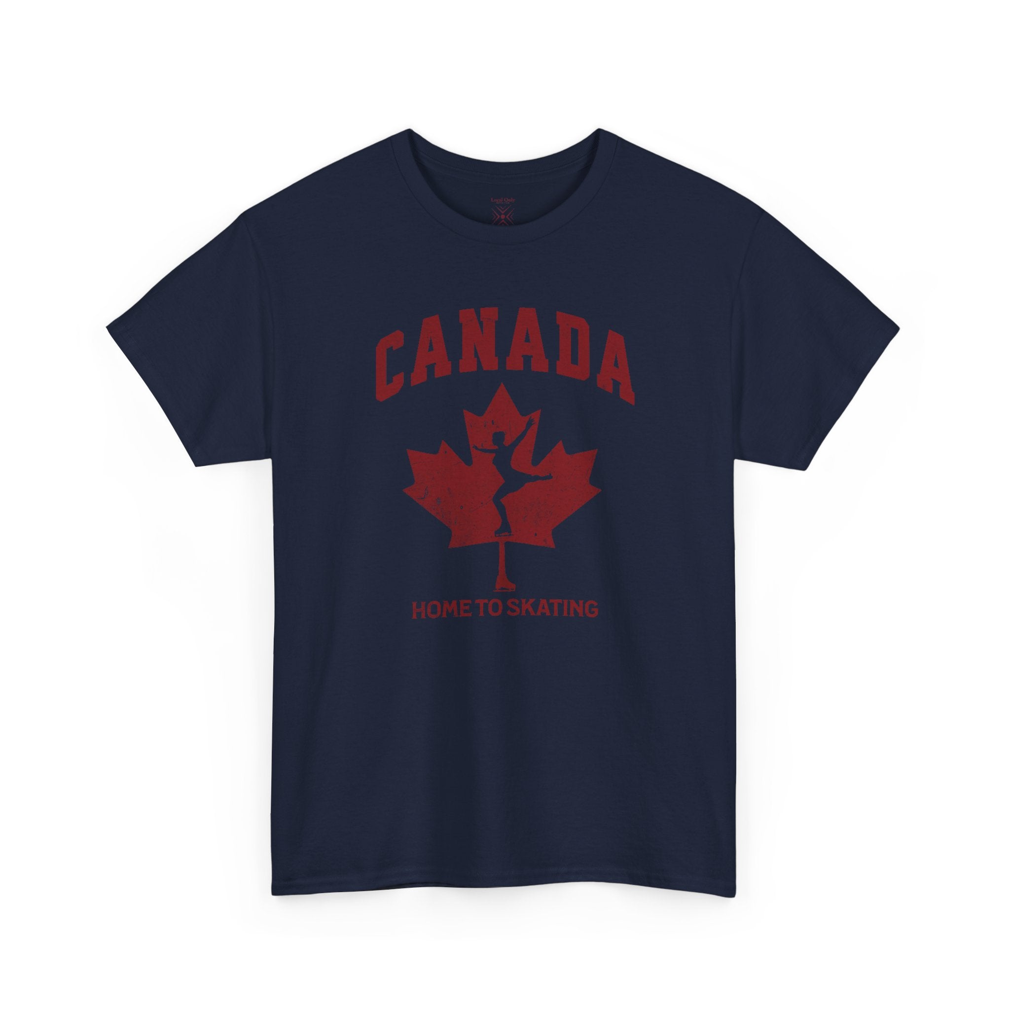Canada Home To Skating Vintage Athletic T-Shirt – Burgundy Red Graphic
