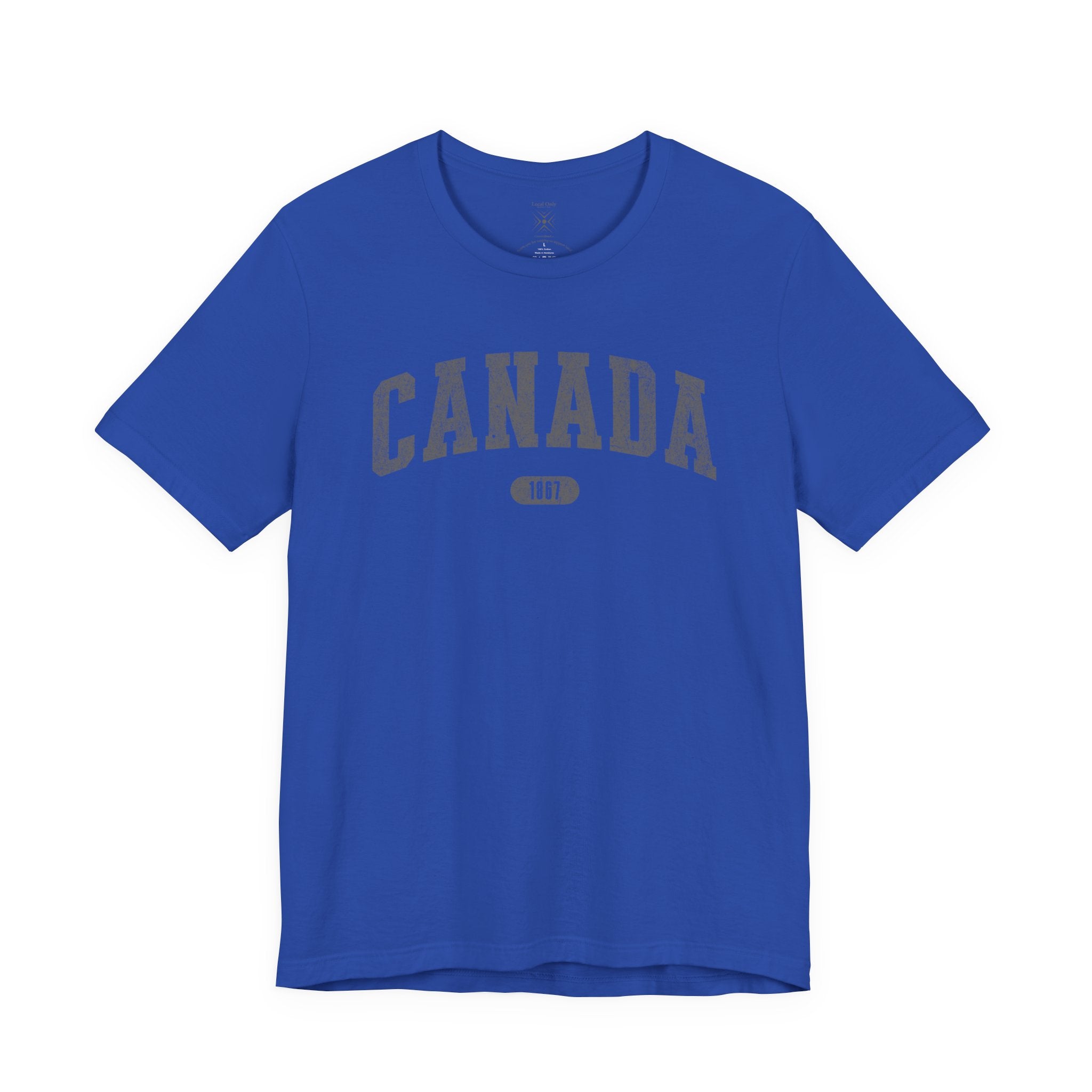 Canada 1867 Vintage Collegiate T-Shirt – Grey Graphic – Colourful