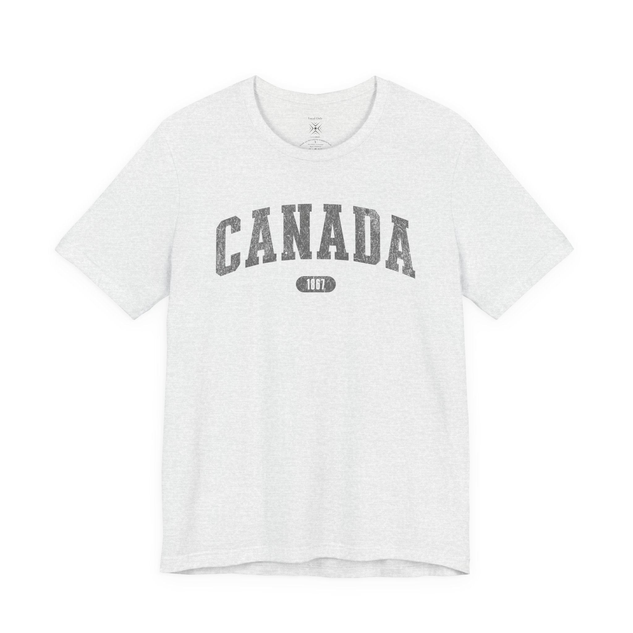 Canada 1867 Vintage Collegiate T-Shirt – Grey Graphic – Neutrals