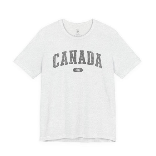 Canada 1867 Vintage Collegiate T-Shirt – Grey Graphic – Neutrals