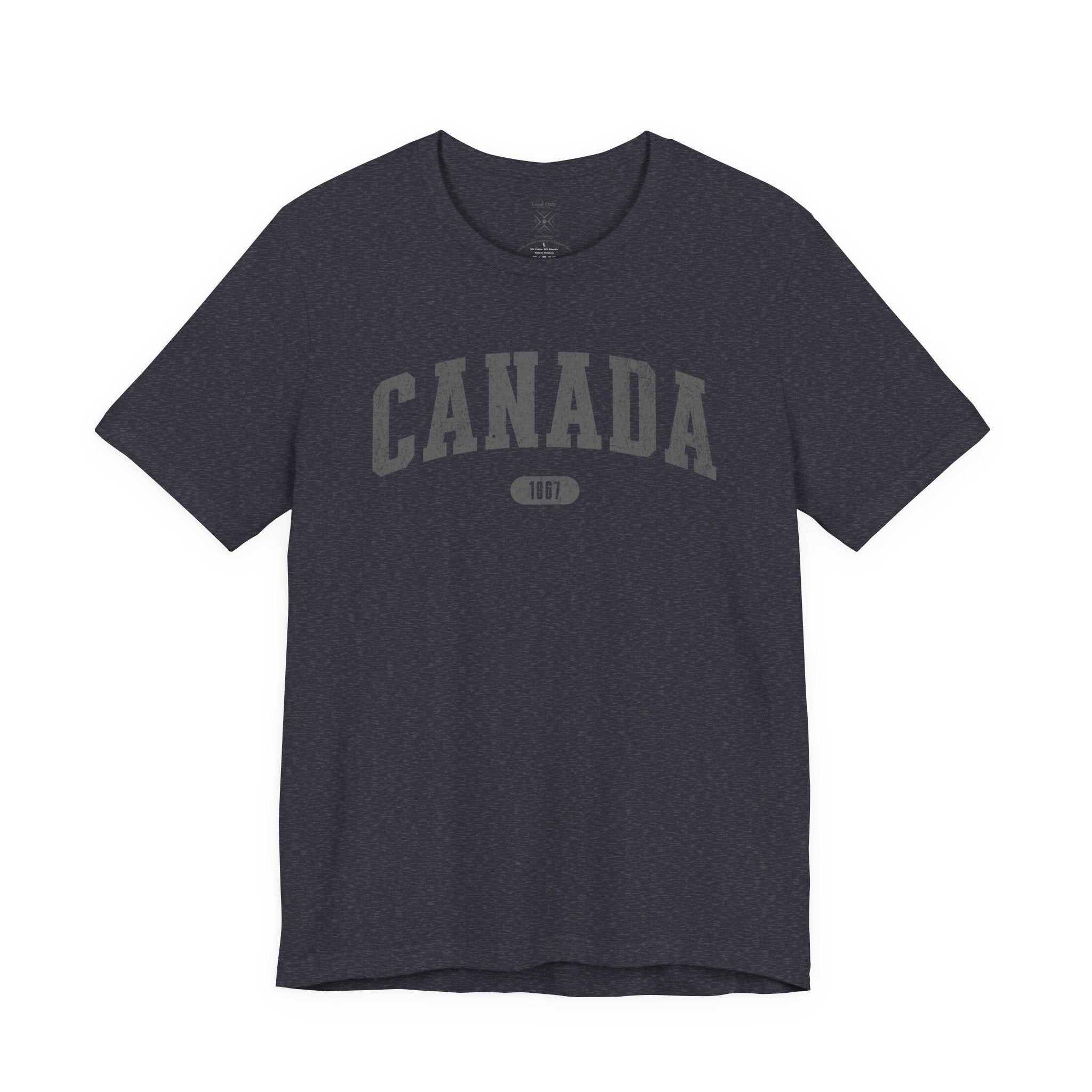 Canada 1867 Vintage Collegiate T-Shirt – Grey Graphic – Colourful